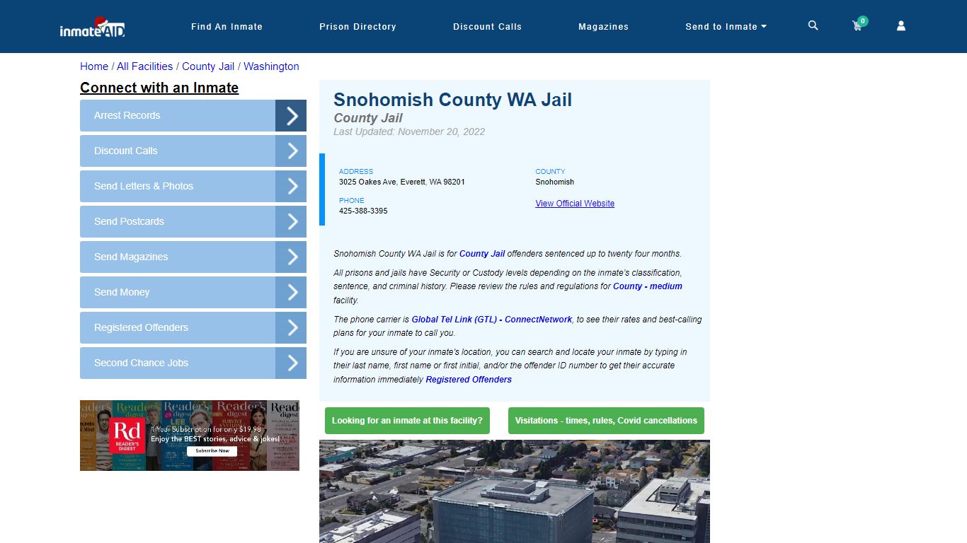 Snohomish County WA Jail - Inmate Locator - Everett, WA